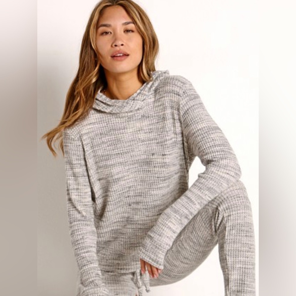 NWT Beyond Yoga Living Easy Waffle Knit Hoodie